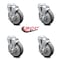 Service Caster 5 Inch Thermoplastic Rubber Wheel Swivel Bolt Hole Caster Set with Brake SCC SCC-BH20S514-TPRB-TLB-4 - alternate 2